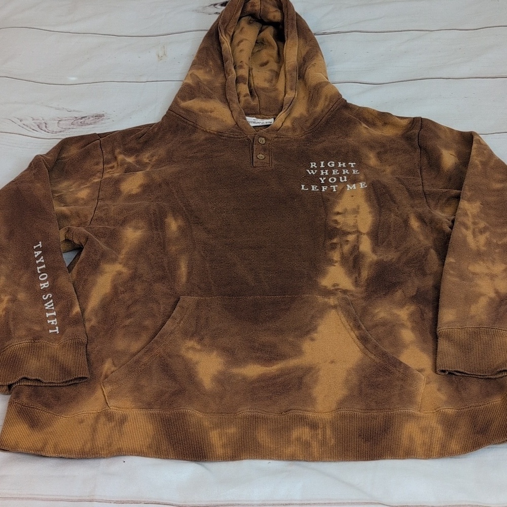 Taylor Swift Evermore Right Where You Left Me Hoodie Large Official Rare